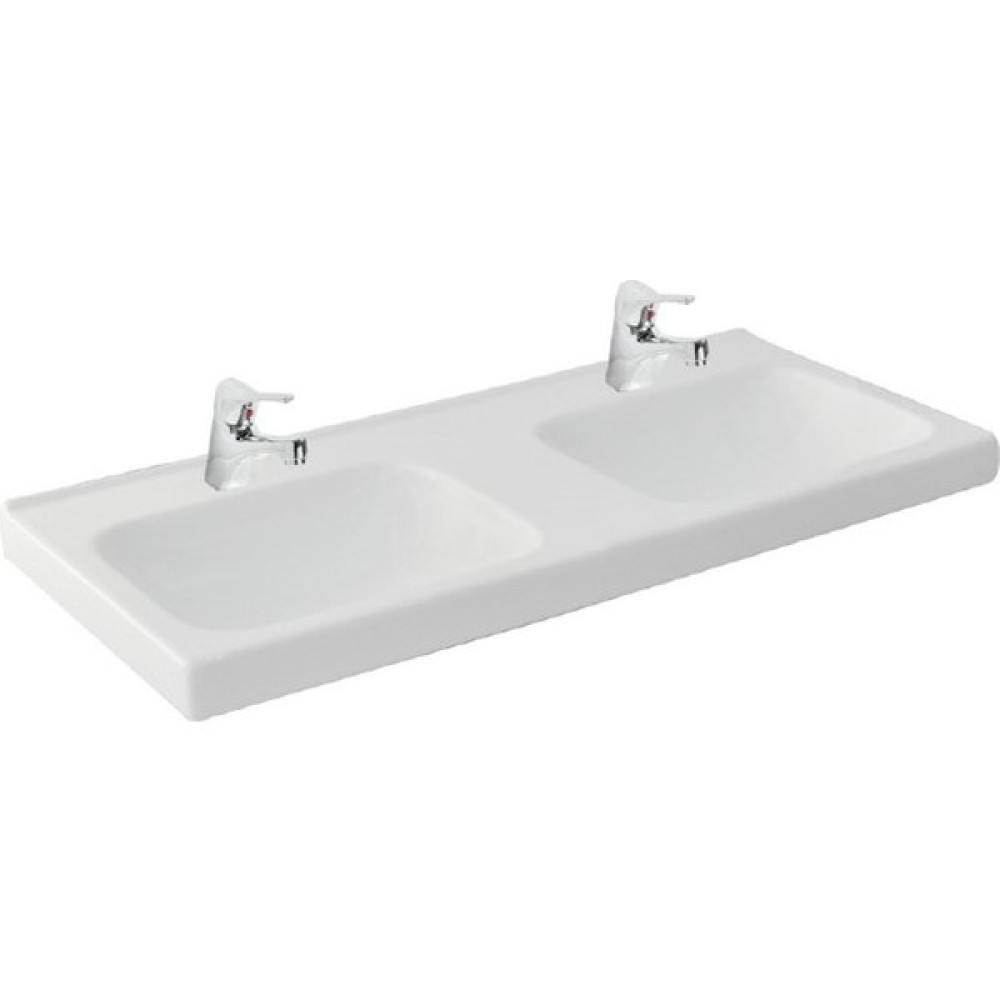 Güral Qube Çift Hazneli Lüx Lavabo - Beyaz 45*100 cm Lavabo Fiyatı