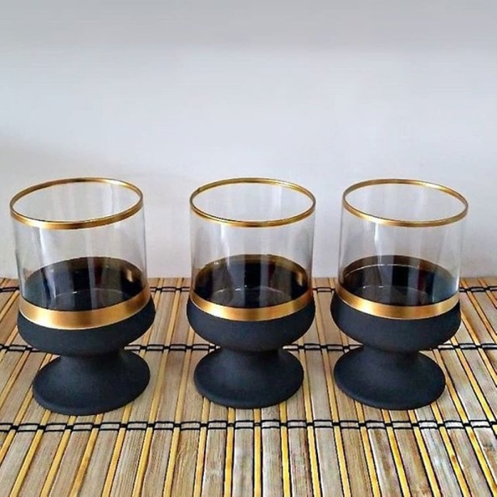 Gürallar El Dekorlu 3'lü Cam Magnolia Bardak Cup, 3'lü Tatlı Bardağı Fincan / Bardak / Kahve Takımı Fiyatı