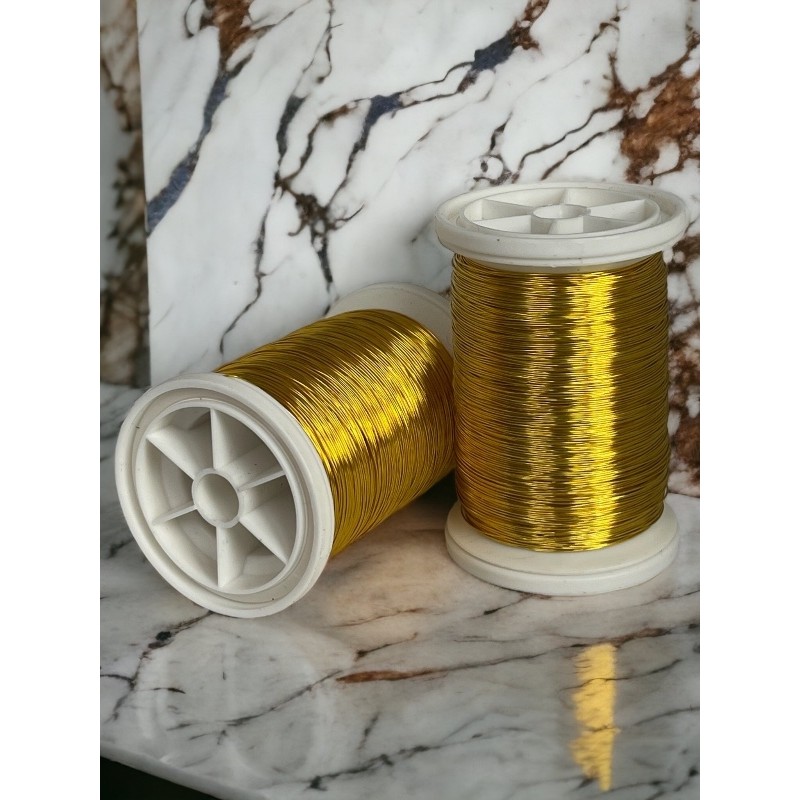 Gürbüz 0.30MM Gümüş Kaplı Bakır Üstü Altın Renkli Filografi Teli 100 gr 150 m Uzunluk Diğer Fiyatı