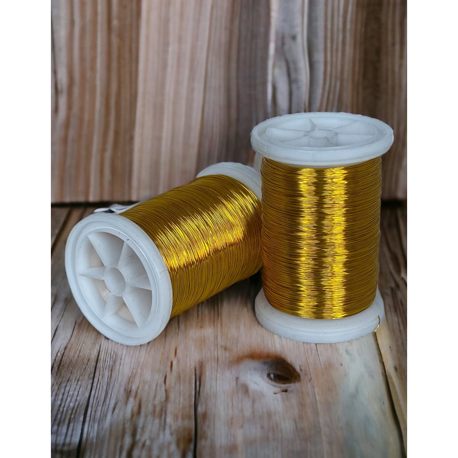 Gürbüz 0.30MM(100GR-150METRE) Koyu Altın Sarı Renkli Gümüşlü Filografi Teli Diğer Fiyatı