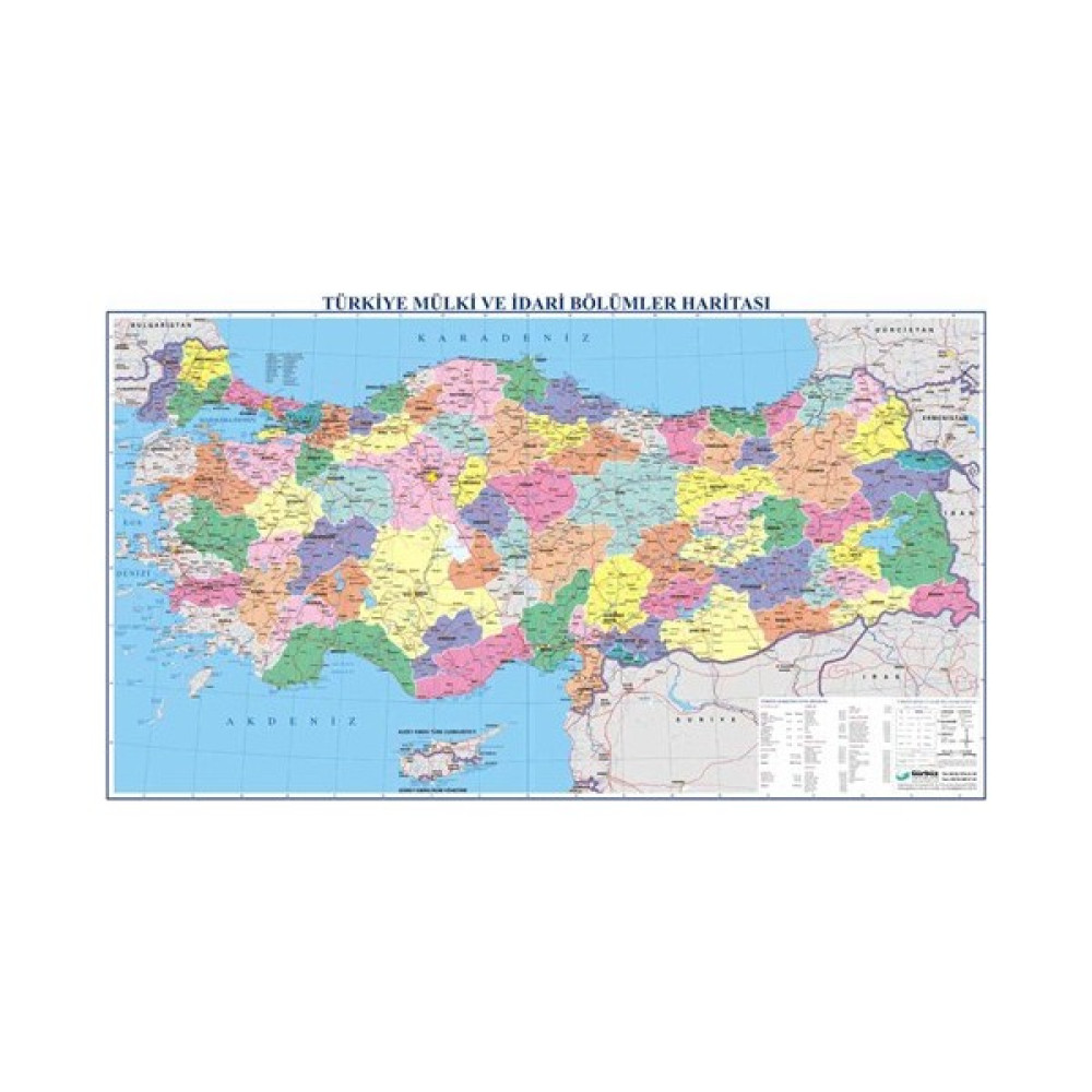 Gürbüz 21023 Türkiye Siyasi Haritası 70 X 100 Cm Harita & Küre Fiyatı