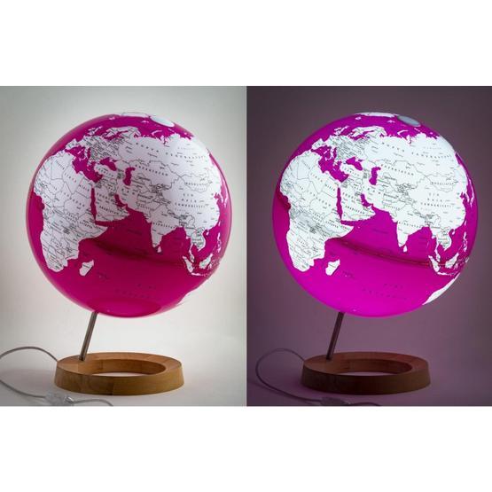 Gürbüz 33 cm Fuchsia Işıklı Küre Harita & Küre Fiyatı