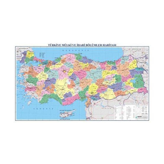 Gürbüz 70x100 cm Fiziki Dünya Haritası