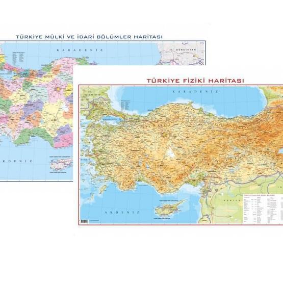 Gürbüz 70x100 cm Fiziki Dünya Haritası