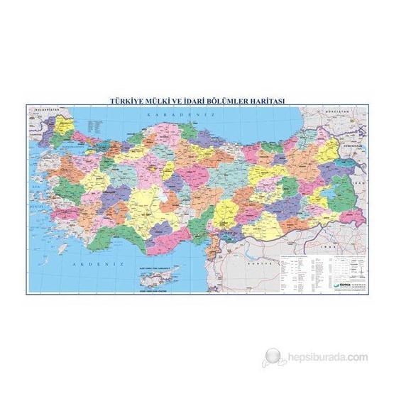 Gürbüz 70x100 cm Fiziki Dünya Haritası