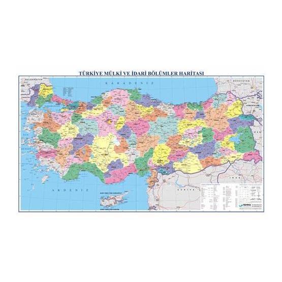 Gürbüz 70x100 cm Türkiye Fiziki Harita
