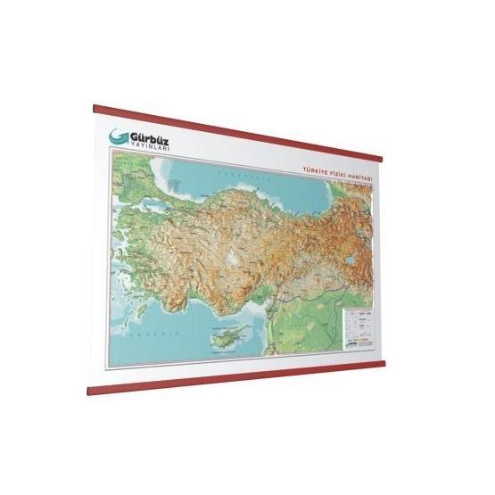 Gürbüz 70x100 cm Türkiye Fiziki Harita Harita & Küre Fiyatı