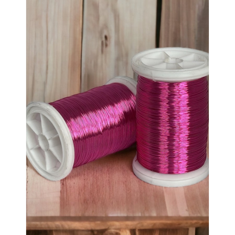 Gürbüz Koyu Pembe Renkli 0.30MM Bakır Üstü Gümüş Kaplı Filografi Teli 100GR 150M Uzunluk Diğer Fiyatı
