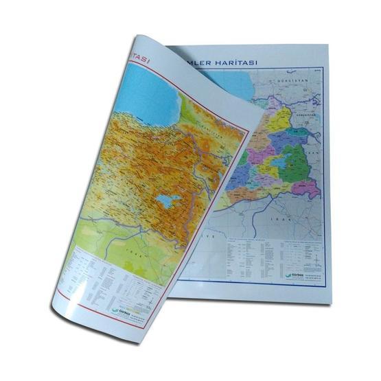 Gürbüz Türkiye Fiziki 70x100 Kabartma Harita Harita & Küre Fiyatı
