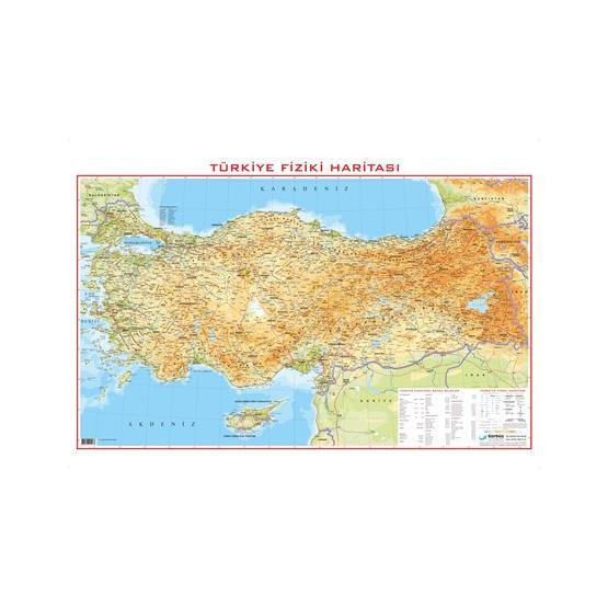 Gürbüz Türkiye Fiziki 70x100 Kabartma Harita