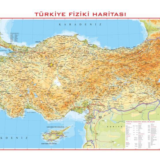 Gürbüz Türkiye Fiziki 70x100 Kabartma Harita