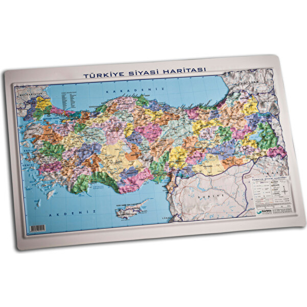 Gürbüz Yayınları Kabartma Türkiye Siyasi 35 x 50 cm Harita & Küre Fiyatı
