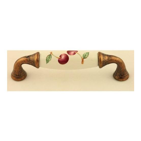 Gürçay 96 mm Bakır Kirazlı Porselen Kulp