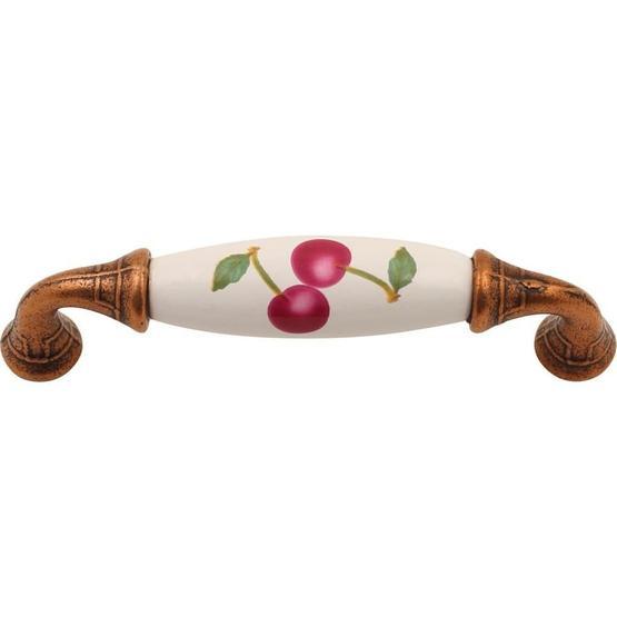 Gürçay 96 mm Bakır Kirazlı Porselen Kulp