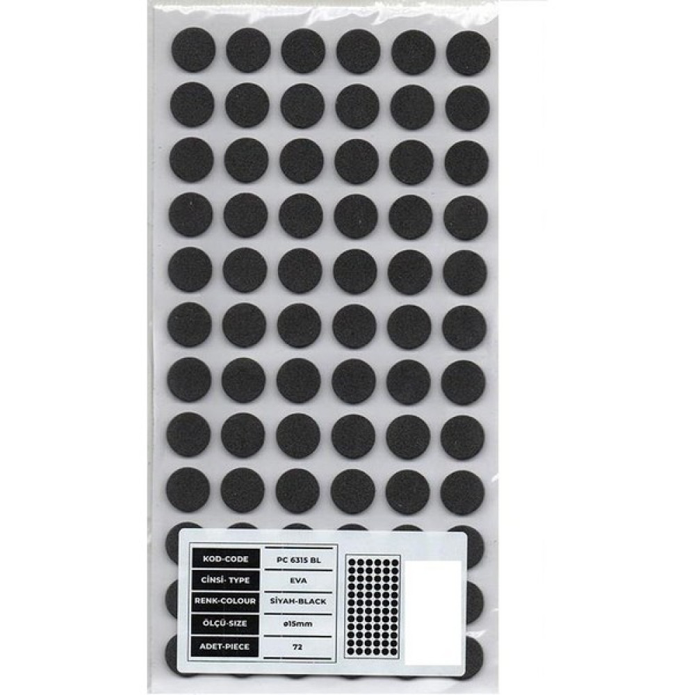 Gürçay Hırdavat Mobilya Altı Kaydırmaz Eva 15MM - 15 mm Nalburiye & Hırdavat Fiyatı
