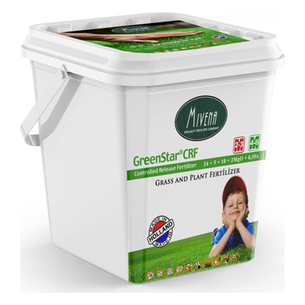 Gürçim Mivena Greenstar® Crf 24-5-10 + 2 Mgo + 0,5 Fe Çim Ve Bitki Bakım Gübresi Gübre Fiyatı