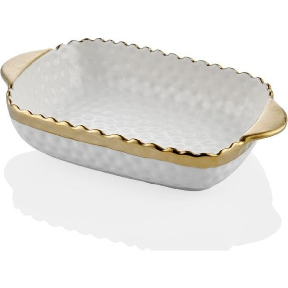 Gürdamar Home Hammered Whıte Gold Servis Kabı 23 x 13,5 x 4,5 cm Kase Fiyatı