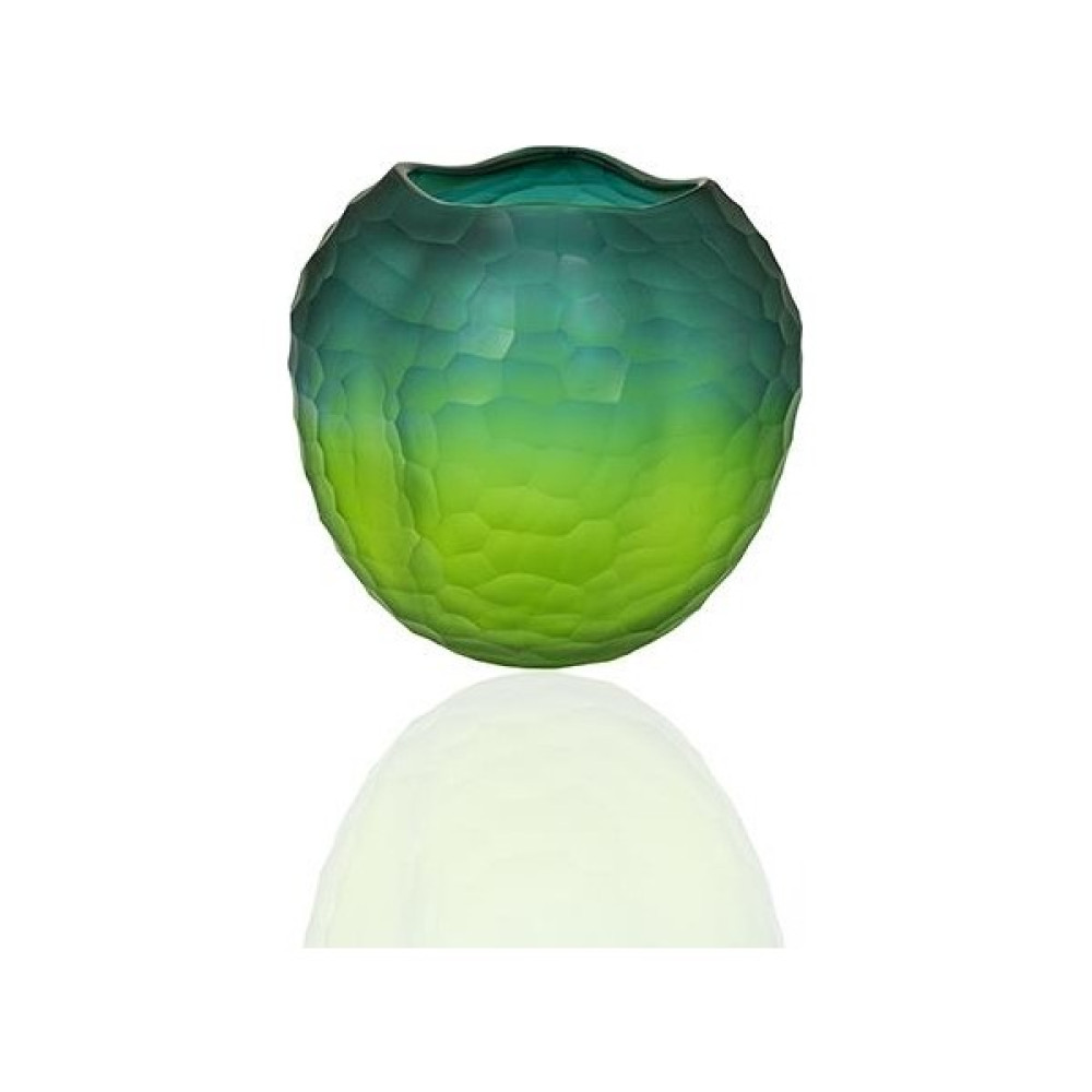 Gürdamar Home Uneven Short Büyük Mavi Yeşil Cam Vazo 17 x 17 x 18 cm Vazo Fiyatı