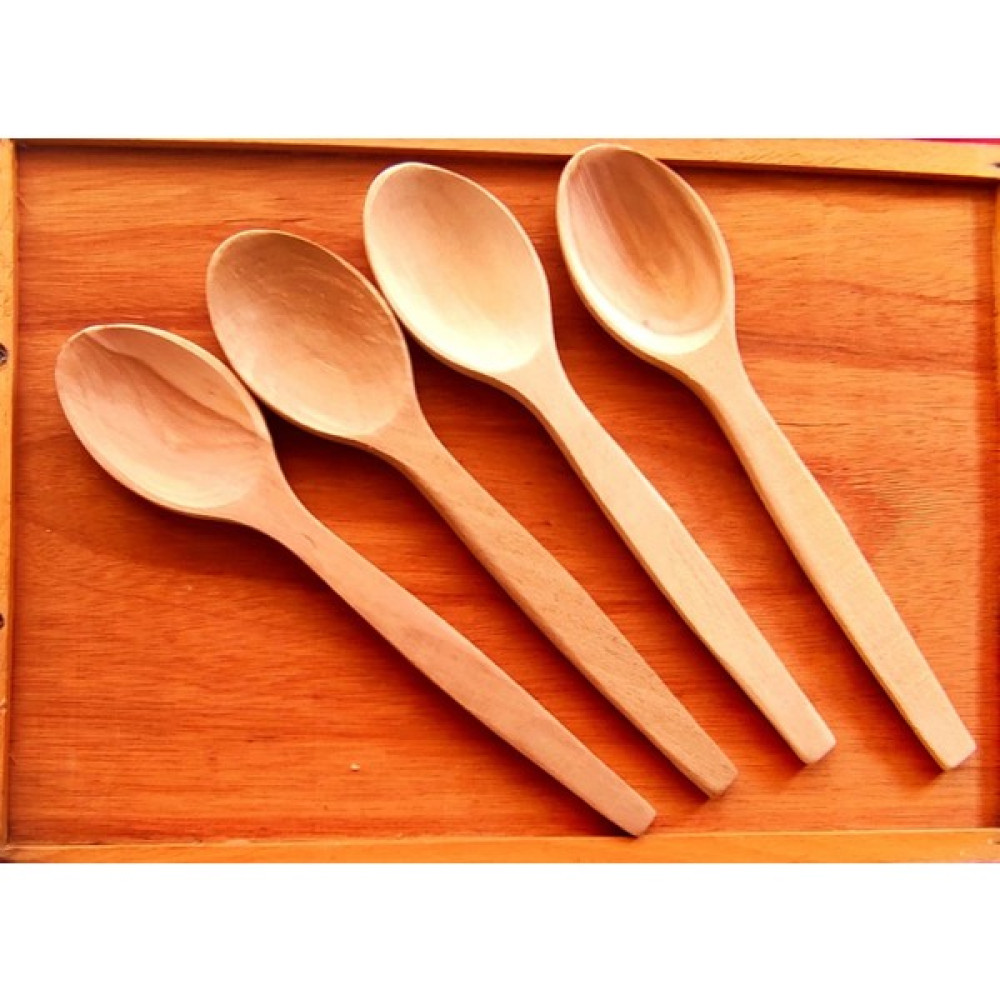 Gürgen Ağacından Kaşık 4 Parça 27CM Mutfak Yemek Gereçleri Kaşık - Ahşap Çatal / Kaşık / Bıçak Takımları Fiyatı