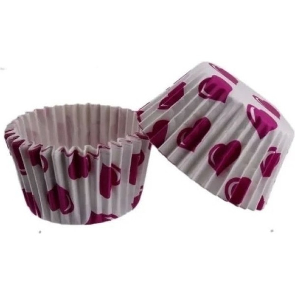 Gurmender Depposıte E Kek Kalıbı Pet Kapsül 52X45 mm Kağıt Cupcake Kağıdı - 100'LÜ Beyaza Fuşya Kalpli Mutfak Sarf Malzemeleri Fiyatı