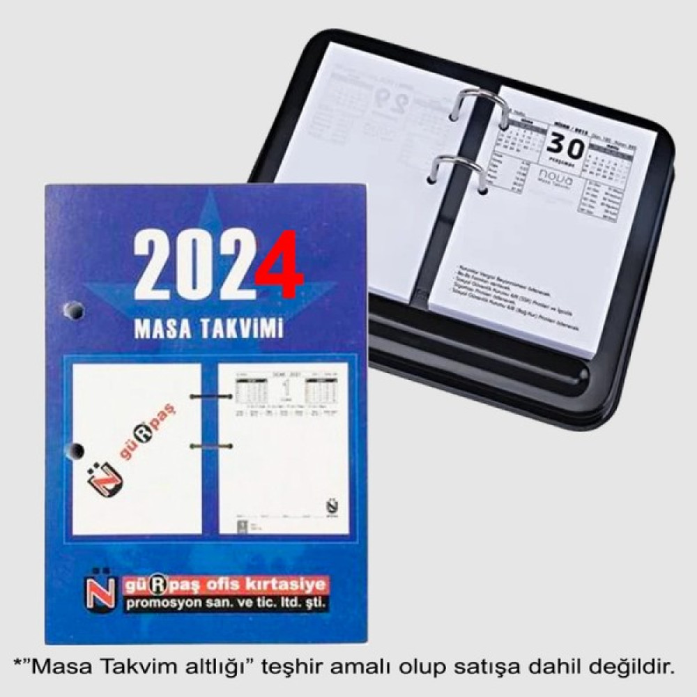 Gürpaş 2024 Masa Takvim Adandası 10 x 13 Çift Delikli Takvim Fiyatı