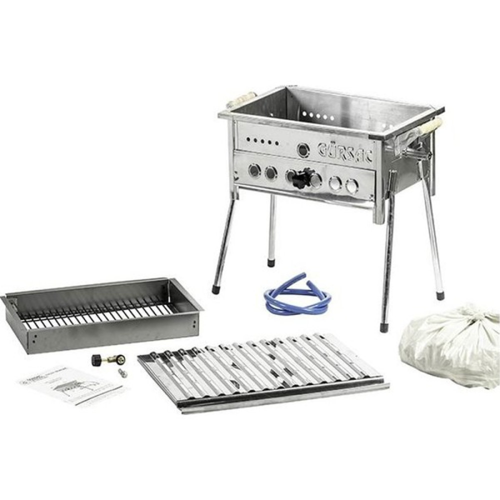 GÜRSAÇ Tüplü Lav Taşlı Gürsaç Mangal Seti 35 x 50 cm Bahçe Mangalı & Barbekü Fiyatı