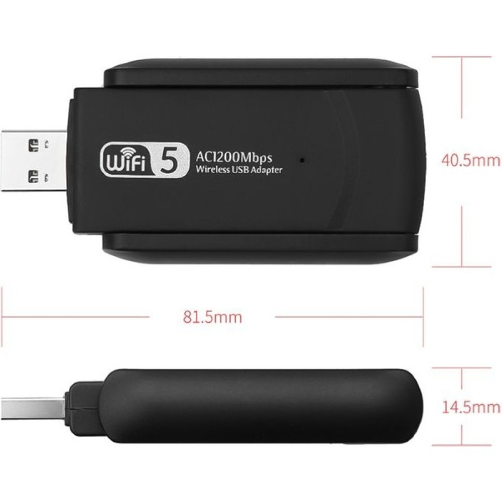 Guru Sepeti Kablosuz Wifi Alıcı AC1200 Mbps Dual Band USB 3.0 Adaptör Wireless Adaptör Fiyatı