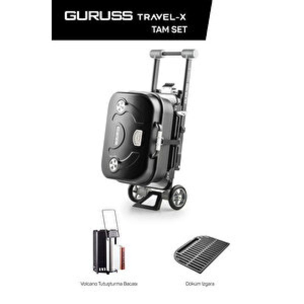 Guruss Travel-x Taşınabilir Mangal Tam Set Siyah Siyah Bahçe Mangalı & Barbekü Fiyatı