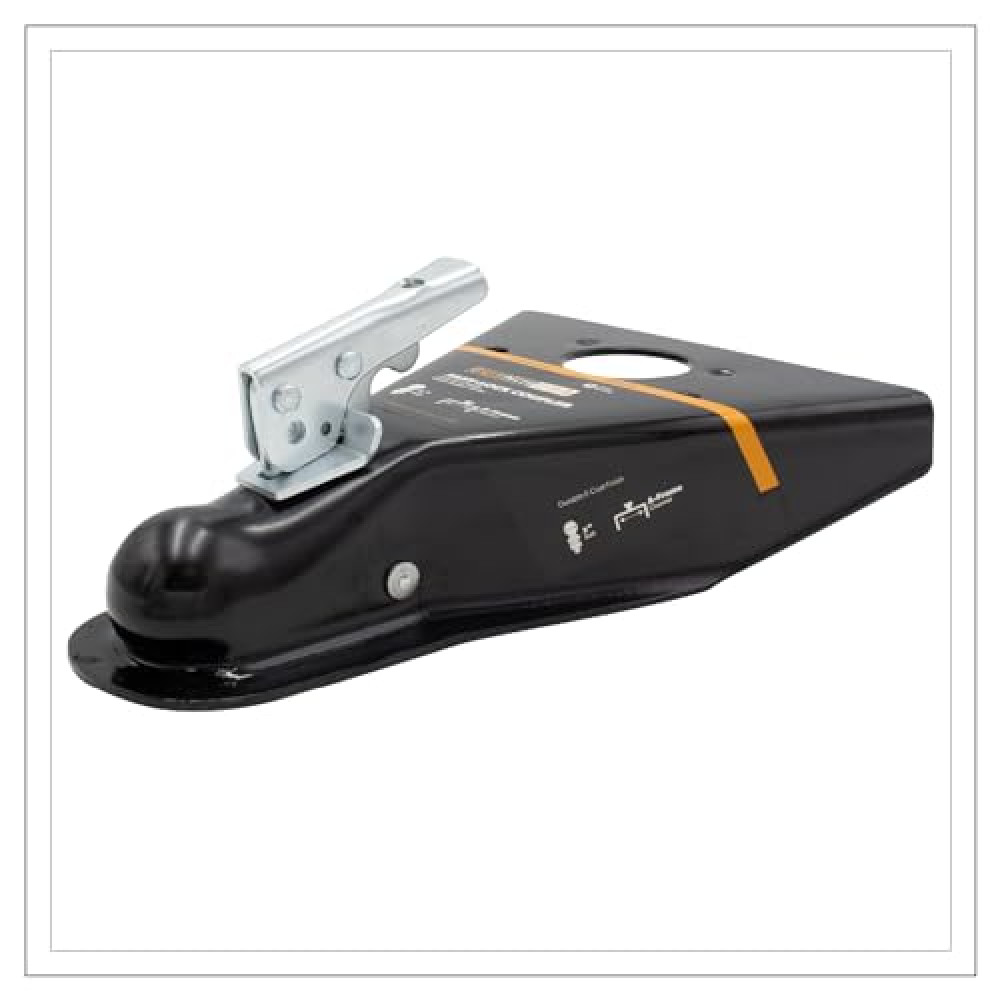 GusHill USA GH 25210 A-Frame Trailer Coupler, 2-in Hitch Ball, 5,000 lbs, Durable Black E-Coating