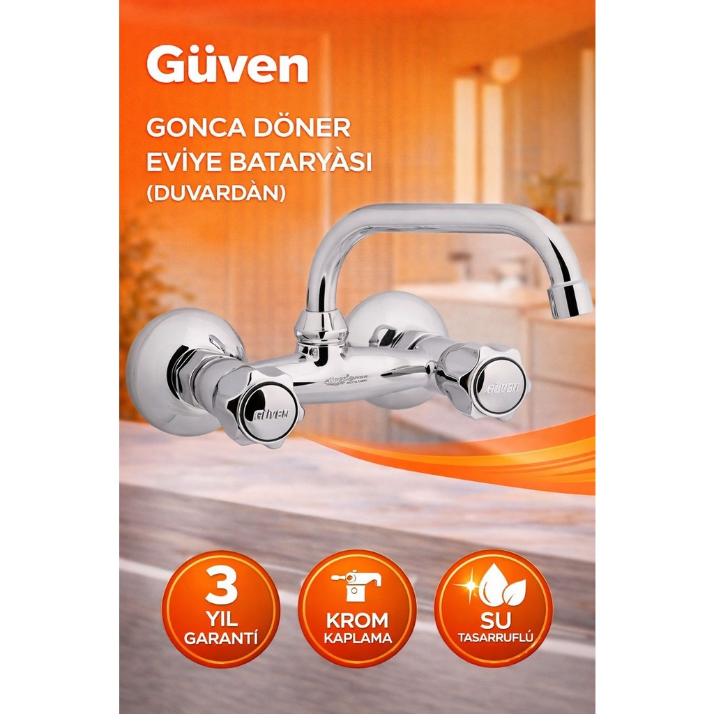 Güven Gonca Döner Eviye Bataryası (Duvara Monte) - Krom SSD / Solid State Drive Fiyatı