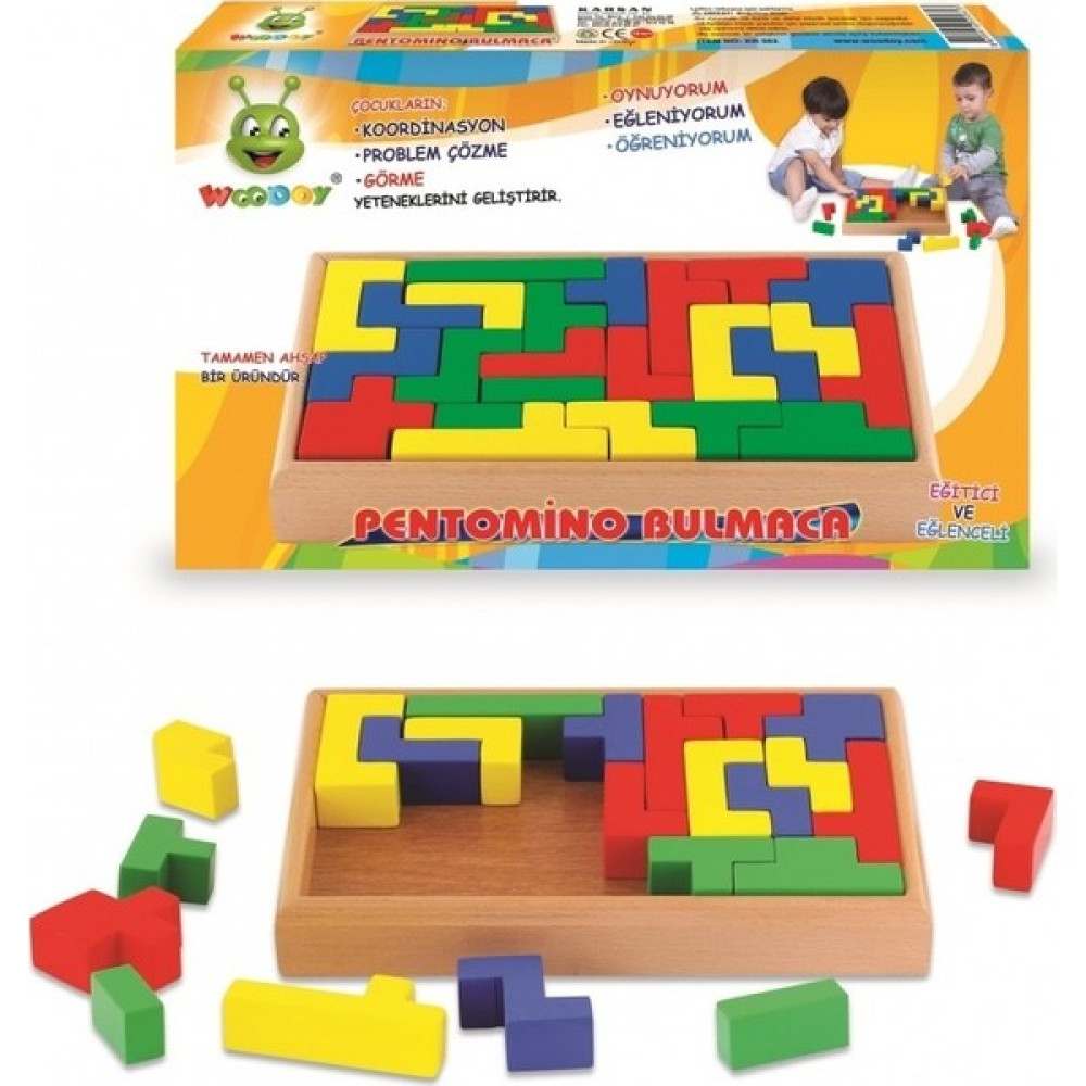 Güven Oyuncak Woodoy Ahşap Pentamino Bulmaca Bebek Oyuncakları Fiyatı