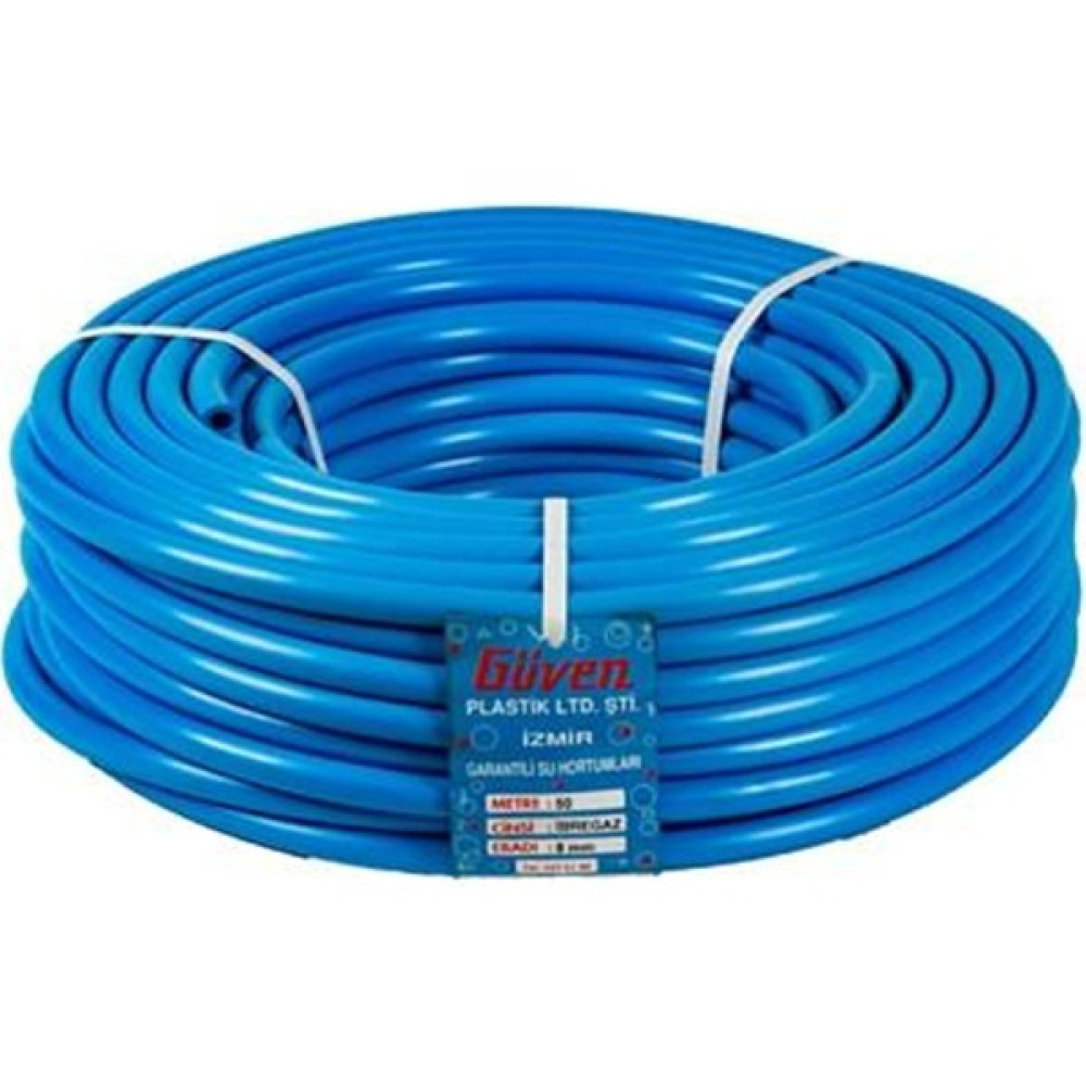 Güven Plastik 8 mm Ipragaz Tüp Hortumu(50 Metre) - Mavi Nalburiye & Hırdavat Fiyatı