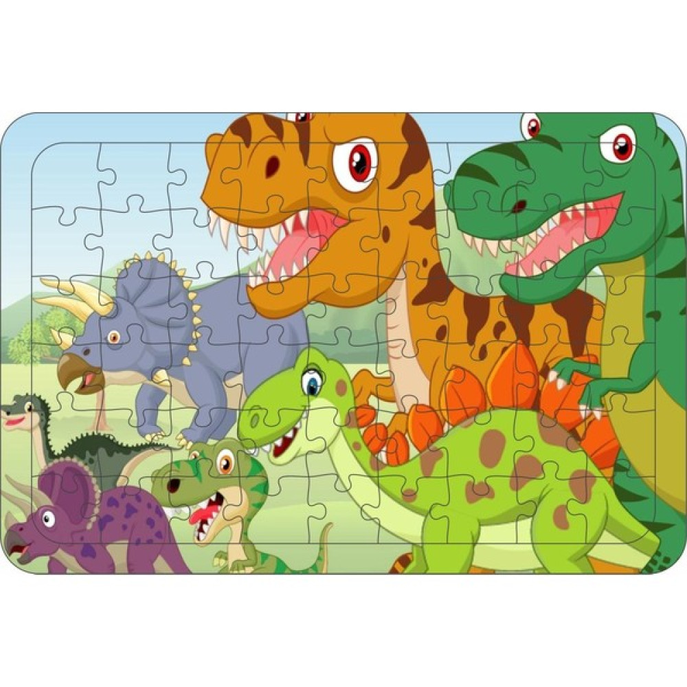 Güven Serigrafi Dinozor 2 54 Parça Ahşap Çerçeveli Puzzle Yapboz Puzzle & Aksesuarları Fiyatı