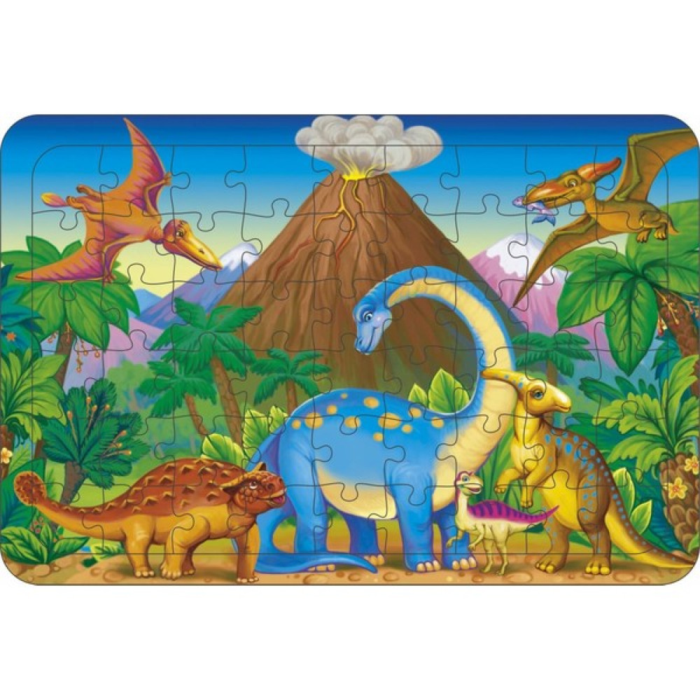 Güven Serigrafi Dinozor 4 54 Parça Ahşap Çerçeveli Puzzle Yapboz Puzzle & Aksesuarları Fiyatı