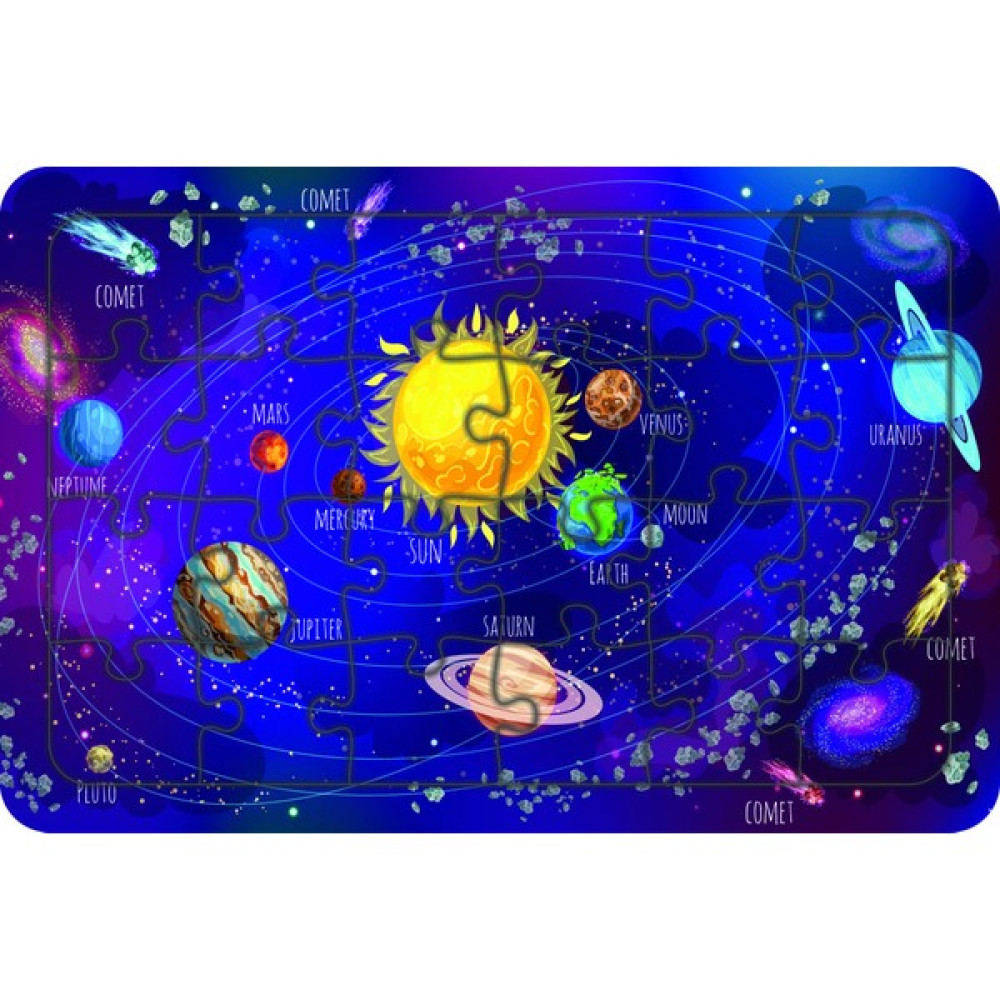Güven Serigrafi Güneş Sistemi 24 Parça Ahşap Çocuk Puzzle Yapboz Model 1 Oto Boyaları Fiyatı