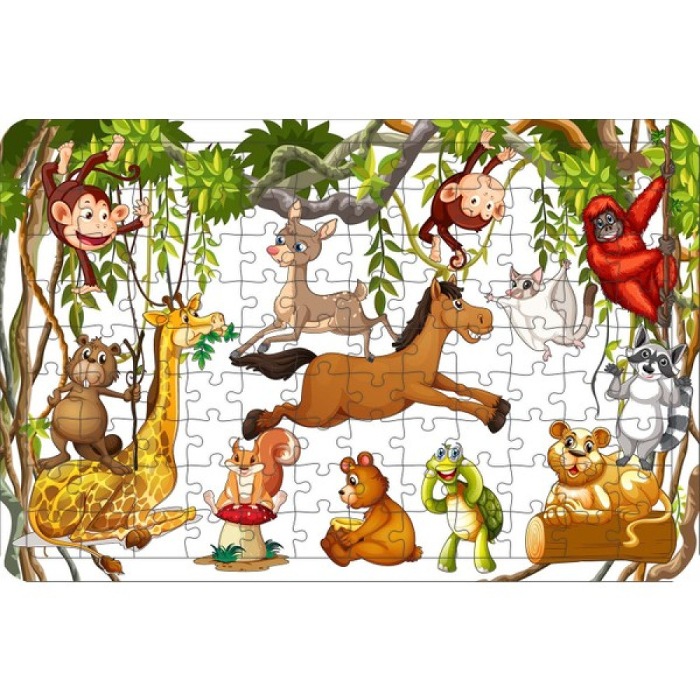 Güven Serigrafi Hayvancıklar 108 Parça Ahşap Çocuk Puzzle Yapboz Model 2 Oto Boyaları Fiyatı