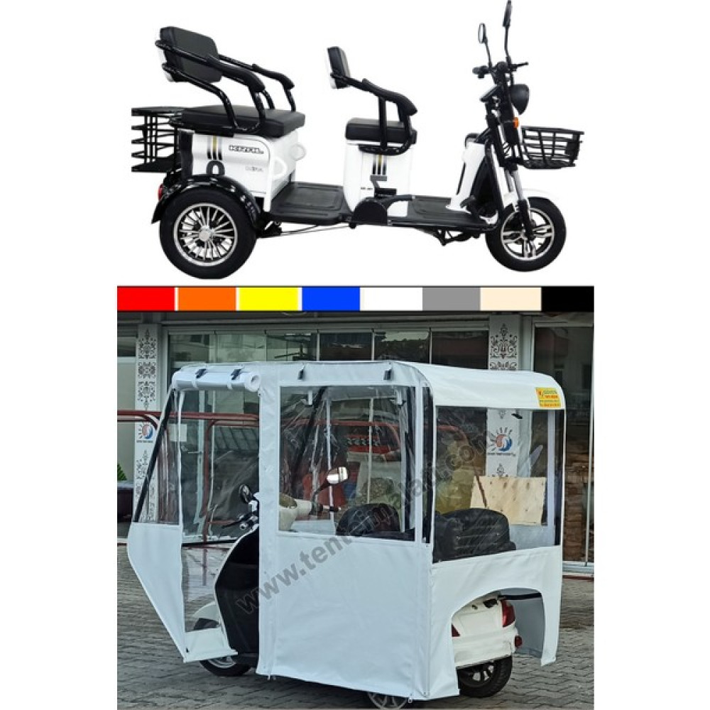 Güven Tente Kral 301 Mira Elektrikli 3 Tekerli Motosiklet Kışlık Tente Motorsiklet Brandaları Fiyatı