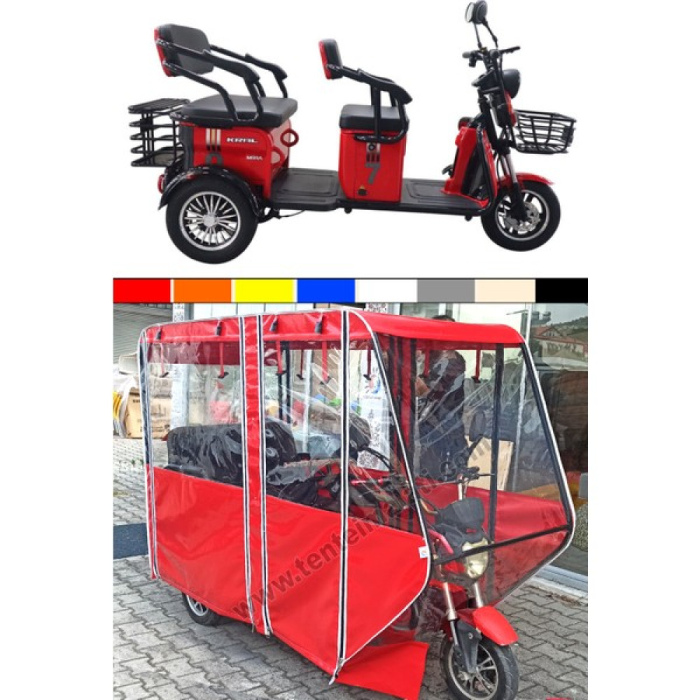 Güven Tente Kral 301 Mira L Elektrikli 3 Tekerli Motosiklet Kışlık Tente Motorsiklet Brandaları Fiyatı