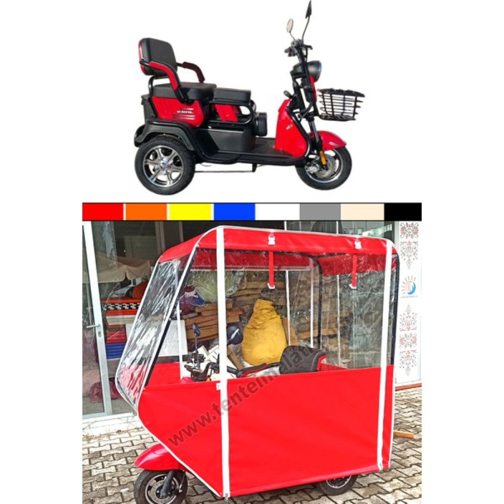 Güven Tente Kral Kr 304 Neo Elektrikli 3 Tekerli Motosiklet Kışlık Tente Motorsiklet Brandaları Fiyatı