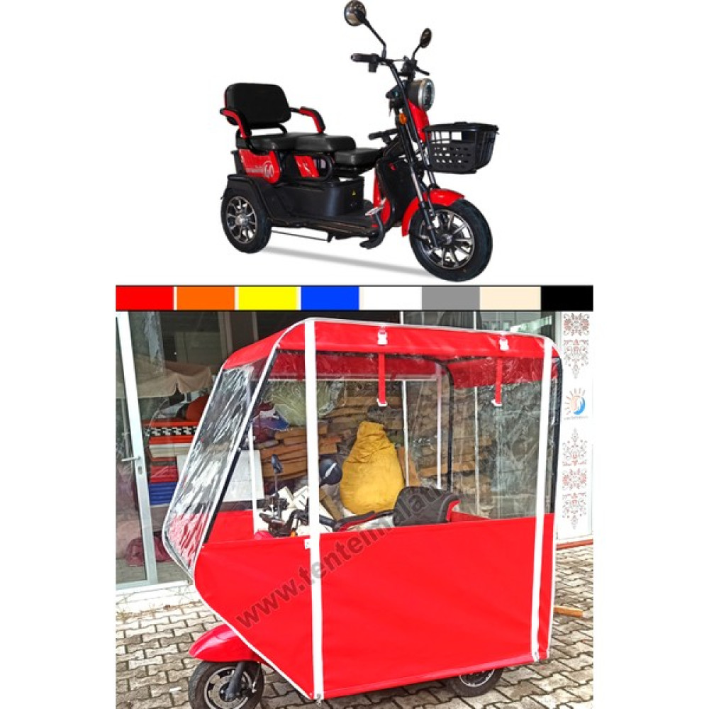Güven Tente Motolüx Fayton 5000 x 3 Tekerlekli Elektrikli Motosiklet Kışlık Tente Motorsiklet Brandaları Fiyatı