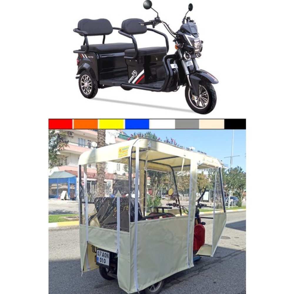 Güven Tente Motolüx Fayton 7700 x 3 Tekerlekli Elektrikli Motosiklet Kışlık Tente Motorsiklet Brandaları Fiyatı