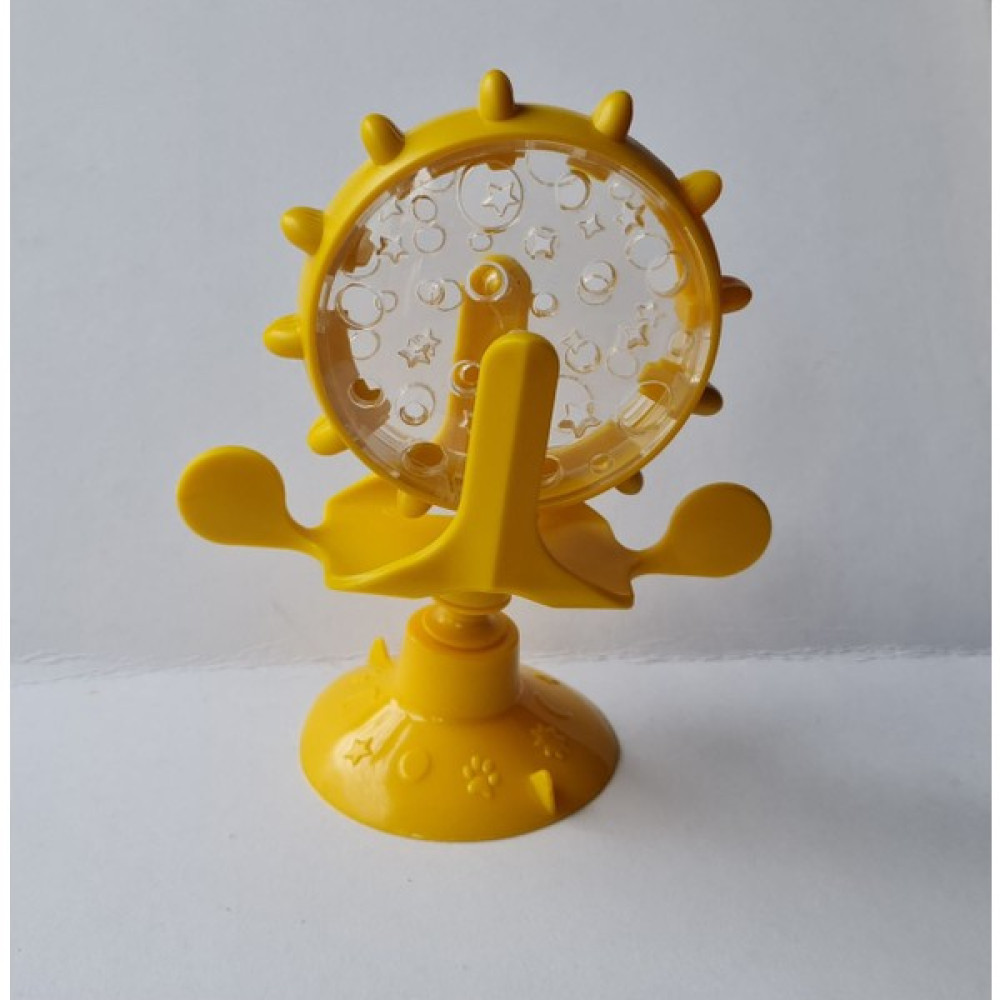 GuvenliPazar Kedi Köpek Döner Otomatik Besleyici Eğlenceli Mama Kabı Sarı Evcil Hayvan Ürünleri Fiyatı