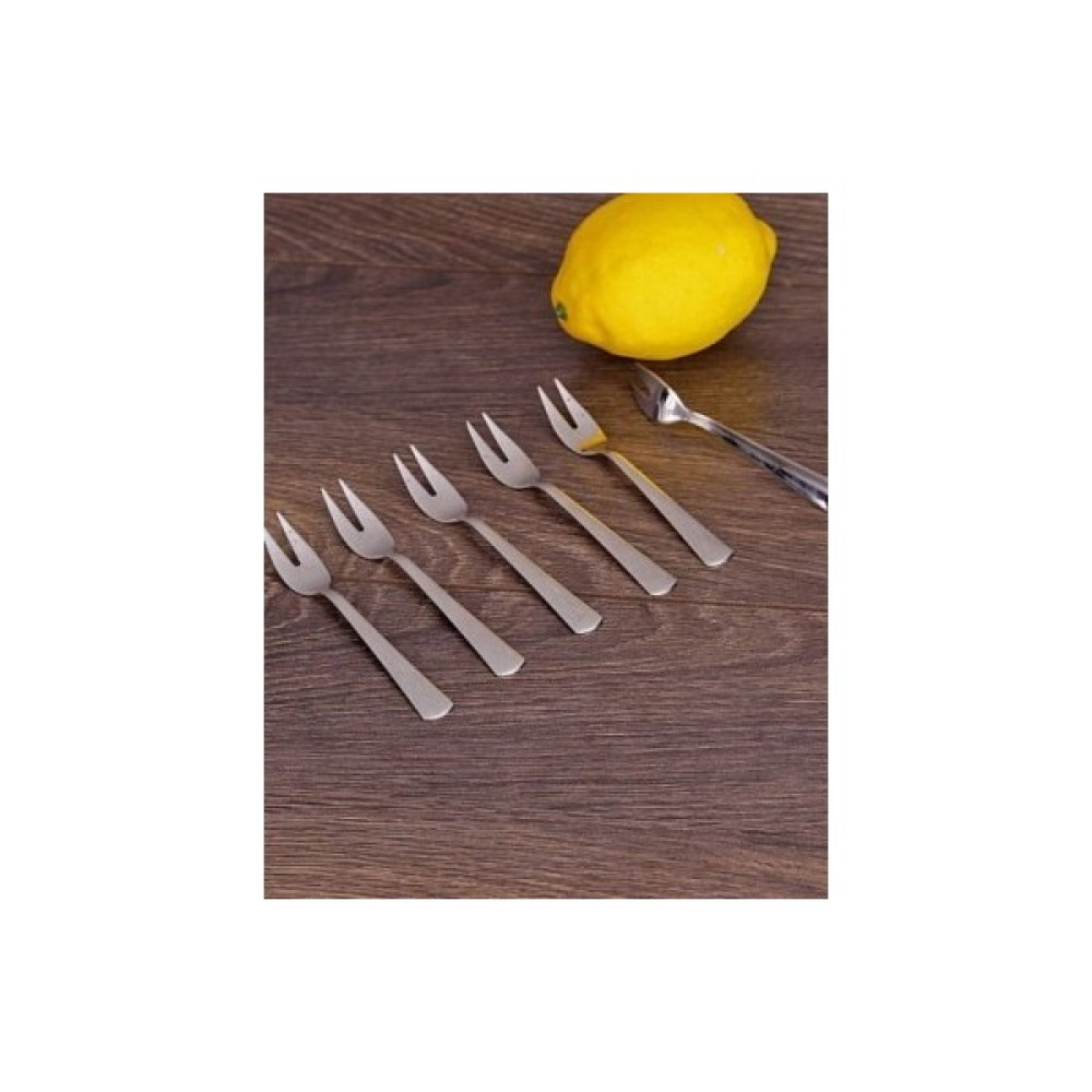 GuvenliPazar Paslanmaz Çelik Çizgi Desenli Limon Çatalı 6 Adet - Gümüş Çatal / Kaşık / Bıçak Takımları Fiyatı