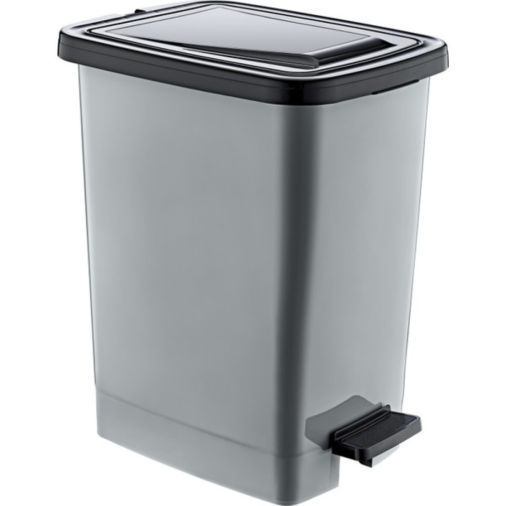 GuvenliPazar Plastik 25 Lt Slim Pedallı Çöp Kovası Gri (Iç Kovalı) - 39.5 cm x 27.5 cm x 45.3 cm Çöp Kovaları Fiyatı