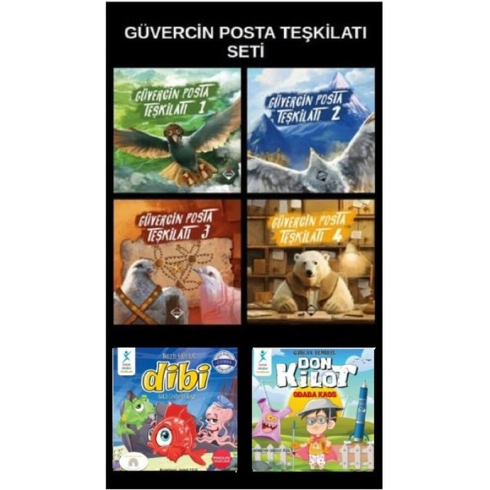 Güvercin Posta Teşkilatı Seti - 30 Milyon Kelime Prensibiyle Yazılmış 4 Kitap - Dibi ve Don Kilot Çocuk Öykü Fiyatı