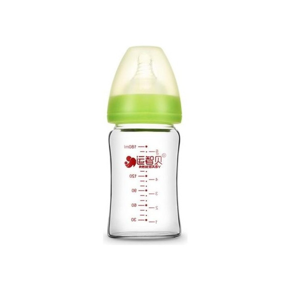 Güzel Cam Bebek Biberon Bebek Su Şişesi Geniş Kalibreli Bebek Şişeleri Süt Yüksek Sıcaklığa Dayanıklı Şişe 180ML | Şişeler(Yurt Dışından) - Yeşil Suluk Fiyatı