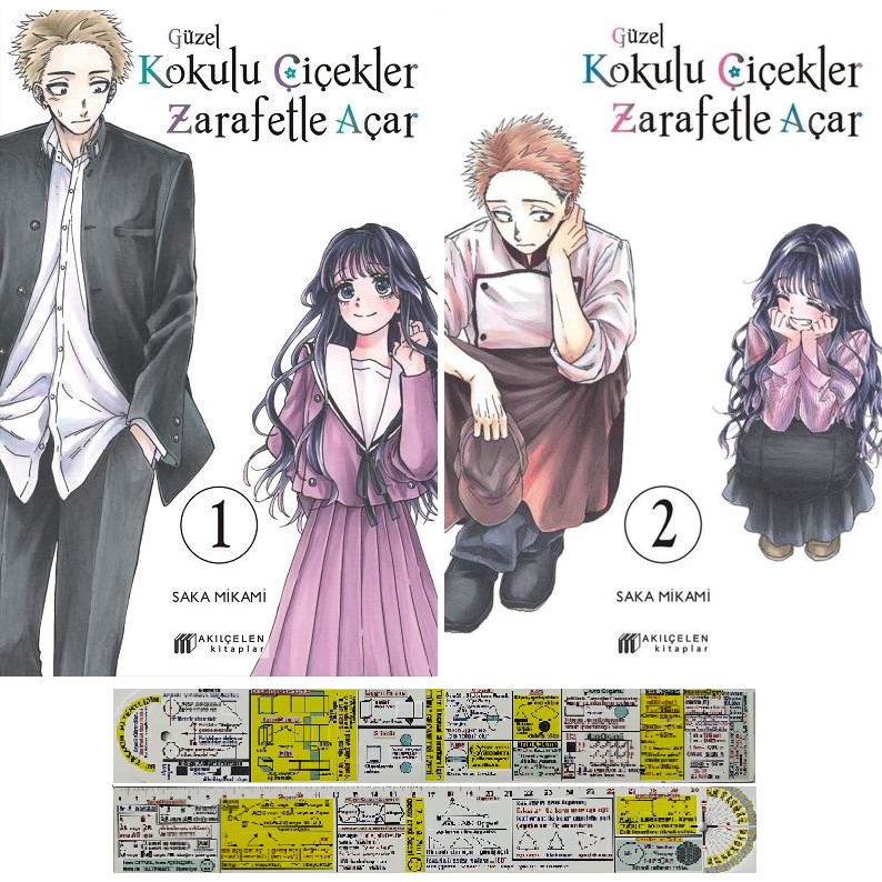 Güzel Kokulu Çiçekler Zarafetle Açar 1. - 2. Ciltler Manga Seti - Saka Mikami + Matematik Öğreten Cetvel Diğer Fiyatı