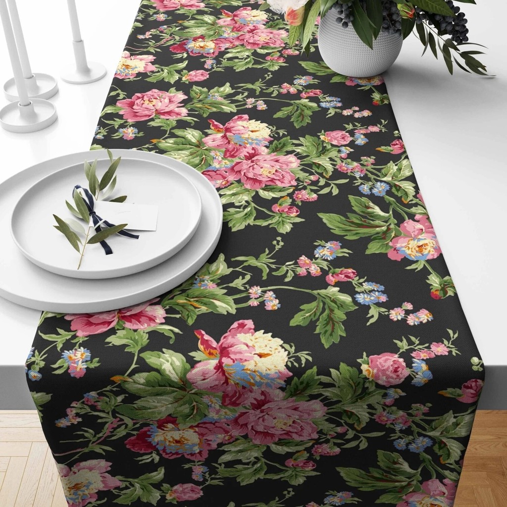 Güzel Mağaza Dijital Baskı Çift Kat Dikişli Mutfak Bahçe Yemek Masası Runner - Pembe - Siyah - 42 x 140 cm SSD / Solid State Drive Fiyatı