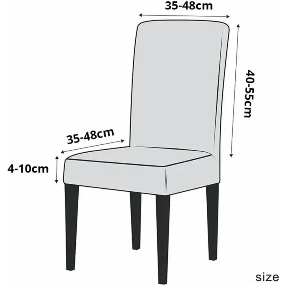 GüzelEvim Tekstil Güzelevim Bambu Sandalye Kılıfı Yıkanabilir Likralı Esnek Lastikli Sandalye Örtüsü - 38 x 56 cm - Antrasit Standart Sandalye Fiyatı