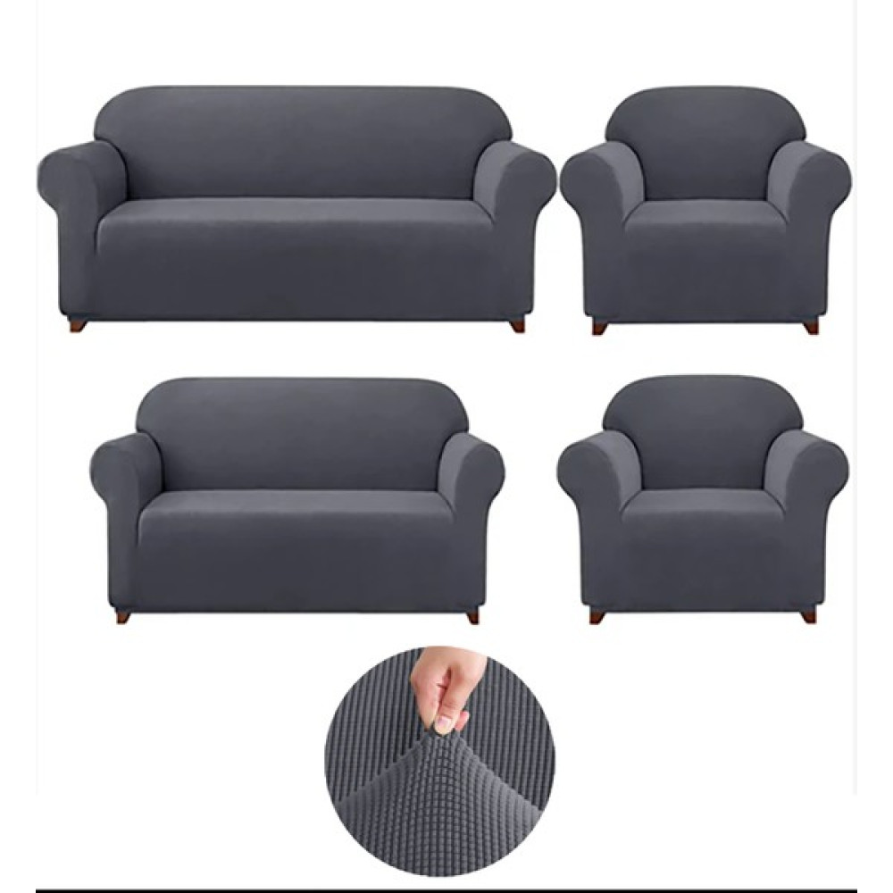 GüzelEvim Tekstil Güzelevim Likralı Pitikare Desen Koltuk Takım Kılıfı 3+2+1+1 Elastik Koltuk Örtü - 180 x 230 cm - Antrasit Koltuk & Kanepe Örtüsü Fiyatı